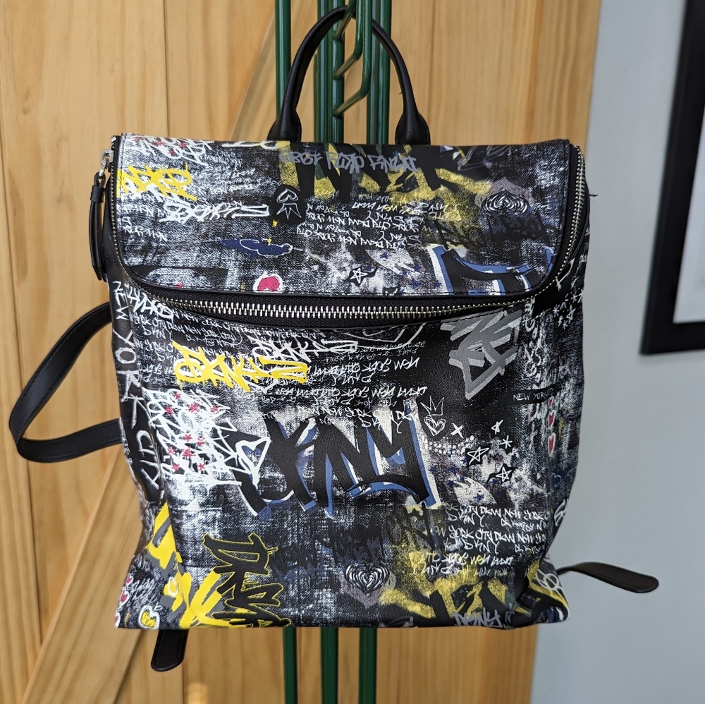 NWOT DKNY Graffiti Backpack Purse